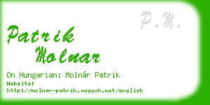 patrik molnar business card