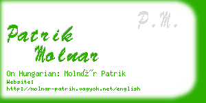 patrik molnar business card